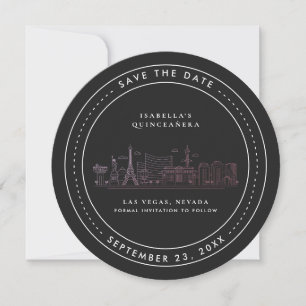 Las Vegas Quinceañera Save-the-Date-Karte Einladung
