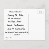 Las Vegas Rainbow Wedding Ankündigungspostkarte (Rückseite)