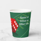 Las Vegas Red Dice Craps Table Pappbecher (Rückseite)