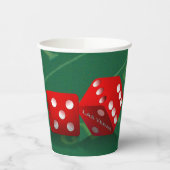Las Vegas Red Dice Craps Table Pappbecher (Links)