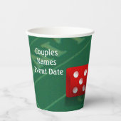 Las Vegas Red Dice Craps Table Pappbecher (Vorderseite)