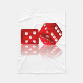 Las Vegas Red Dice Fleecedecke (Vorderseite)