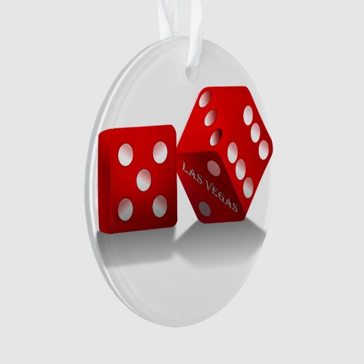 Las Vegas Red Dice Ornament (Vorderseite)
