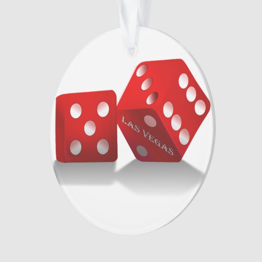Las Vegas Red Dice Ornament (Vorderseite)