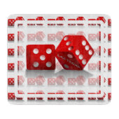 Las Vegas Red Dice Schneidebrett (Vorderseite)