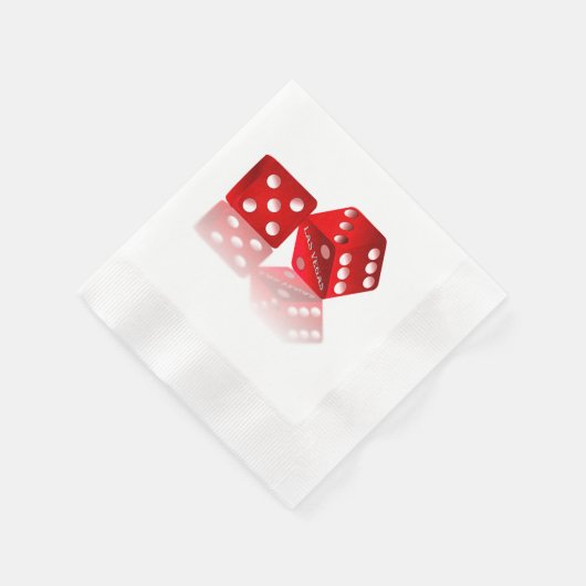 Las Vegas Red Dice Serviette (Ecke)