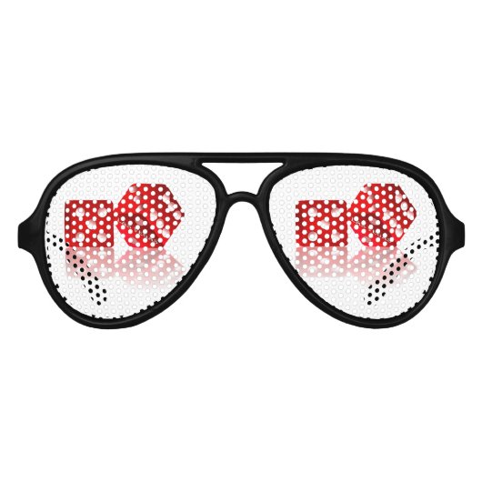 Las Vegas Red Dice Sonnenbrille (Vorderseite)