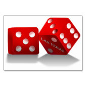 Las Vegas Red Dice Tischnummer (Rückseite)
