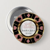 Las Vegas redete Wedding staubiges Rosen-Gold an Button (Vorne & Hinten)