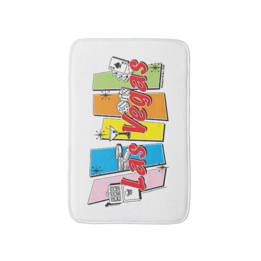 Las Vegas Retro Badematte (Vorderseite Vertikal)