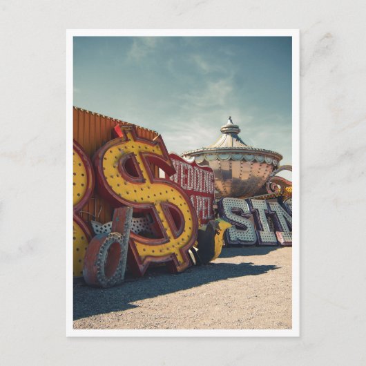 Las Vegas Retro Casino Postkarte (Vorderseite)
