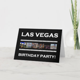 Las Vegas Retro Film Geburtstagsparty! Karte