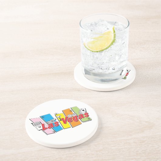 Las-Vegas-Retro Getränkeuntersetzer (Seite)