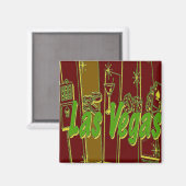 Las Vegas Retro Magnet (Vorderseite/Rückseite)