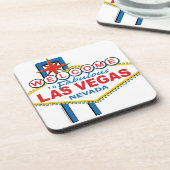 Las Vegas Retro Sign Getränkeuntersetzer (Linke Seite)