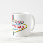 Las Vegas Retro Sign Kaffeetasse (VorderseiteRechts)