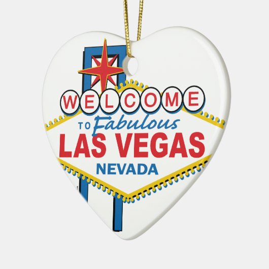 Las Vegas Retro Sign Keramikornament (Links)