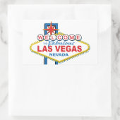 Las Vegas Retro Sign Rechteckiger Aufkleber (Tasche)