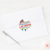 Las Vegas Retro Sign Runder Aufkleber (Umschlag)
