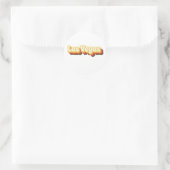 Las Vegas Retro Vintager Text Runder Aufkleber (Tasche)