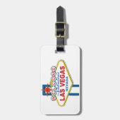 Las Vegas Retro-Zeichen Gepäckanhänger (Vorderseite vertikal)
