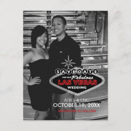 Las Vegas Rett-the-Date Custom Postcard Save The Date