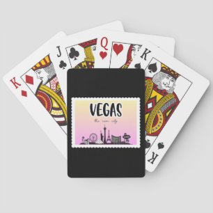 Las Vegas - Rosa und Gelb Spielkarten
