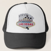Las Vegas Royal Flush Cap mit Set Würfeln Truckerkappe (Vorderseite)
