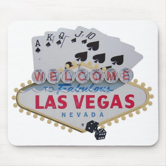 Las Vegas Royal Flush Poker Player Mousepad (Vorne)