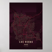 Las Vegas Ruby Poster Print Nevada Map Wallart (Vorne)