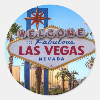 Las Vegas Runder Aufkleber