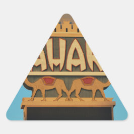 Las Vegas Sahara Casino Sehenswürdigkeit Architekt Dreieckiger Aufkleber