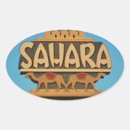 Las Vegas Sahara Casino Sehenswürdigkeit Architekt Ovaler Aufkleber