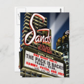 Las Vegas Sands Hotel Retro Neo Postcard Postkarte (Vorne/Hinten)