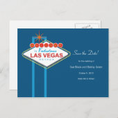 Las Vegas Save the Date Ankündigungspostkarte (Vorne/Hinten)