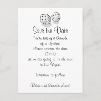 Las Vegas Save the Date Ankündigungspostkarte