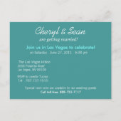 Las Vegas Save the Date (aqua) Ankündigungspostkarte (Rückseite)