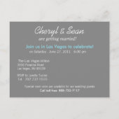 Las Vegas Save the Date (Metallsilber) Ankündigungspostkarte (Rückseite)