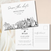 Las Vegas Save the Date Postkarte Elegante Hochzei