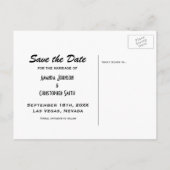 Las Vegas Save the Date Postkarte signieren (Rückseite)