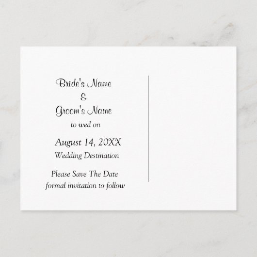 Las Vegas Save the Date Postkarten Monogramme (Rückseite)