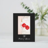 Las Vegas Save the Date Postkarten Monogramme (Stehend Vorderseite)