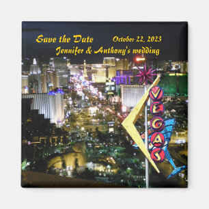 Las Vegas Save the Date Vintag Neon-Zeichen Magnet