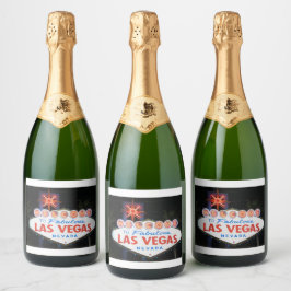 Las Vegas ! Schaumweinetikett