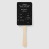 Las Vegas Schwarz-weiß Gold Raffiniertes Programm Fächer (Rückseite)