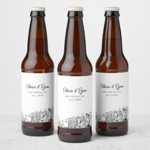 Las Vegas Sehenswürdigkeiten Personalisiertes Bier Bierflaschenetikett