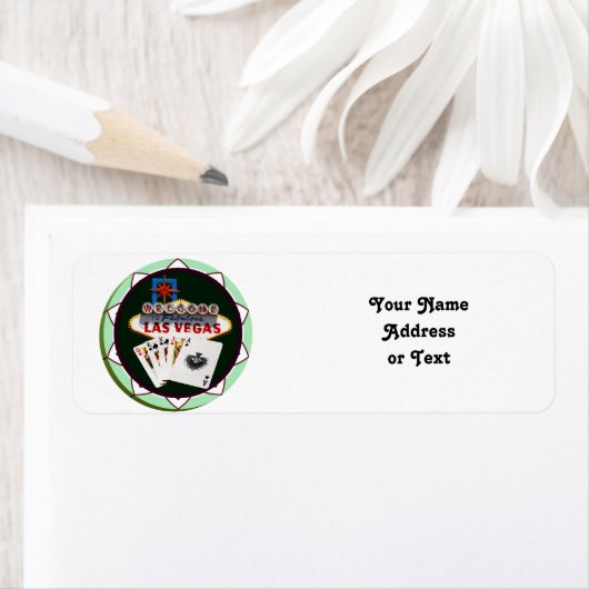 Las Vegas Sign & Cards Poker Chip (Insitu)