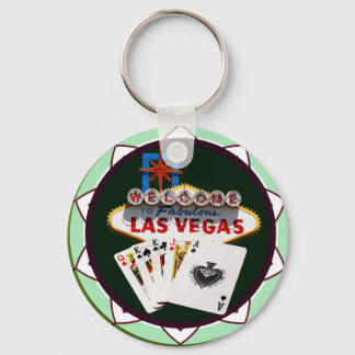 Las Vegas Sign & Cards Poker Chip Schlüsselanhänger