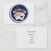 Las Vegas Sign & Cards Poker Chip Visitenkarte (Vorne/Hinten)