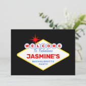 Las Vegas Sign Casino Junggeselinnen-Abschied Einladung (Stehend Vorderseite)